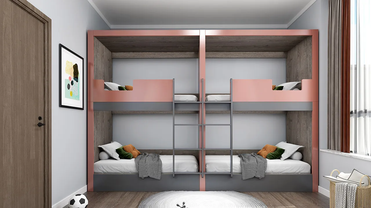 Locke Wood Bunk Bed with Stairs