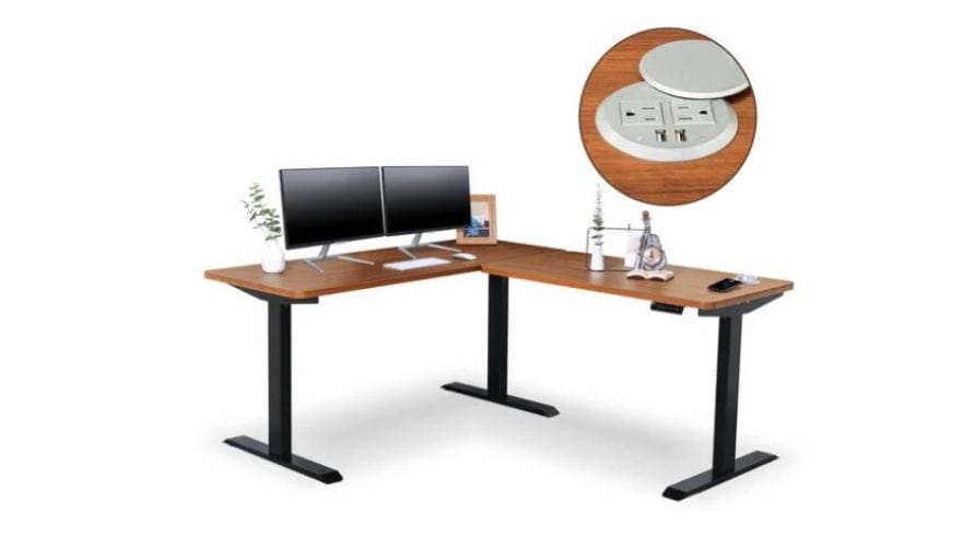 Brodan Electric L-shaped Standing Desk