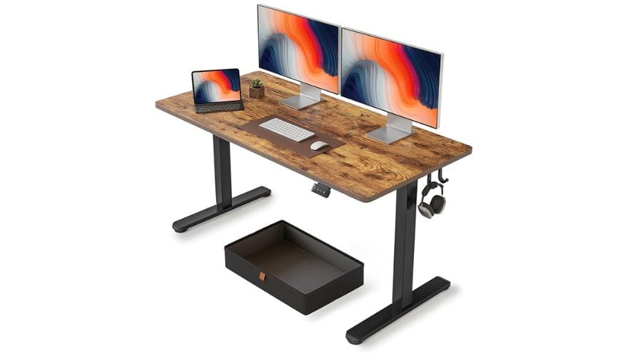 FEZIBO 55 x 24 Inches Adjustable Standing Desk with Drawer