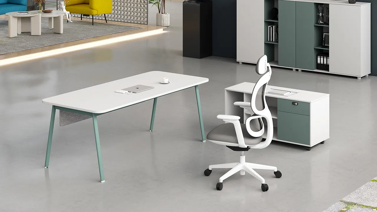 Linora executive desk with filing cabinet