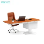 Borealis rotating top L-shaped executive desk side2