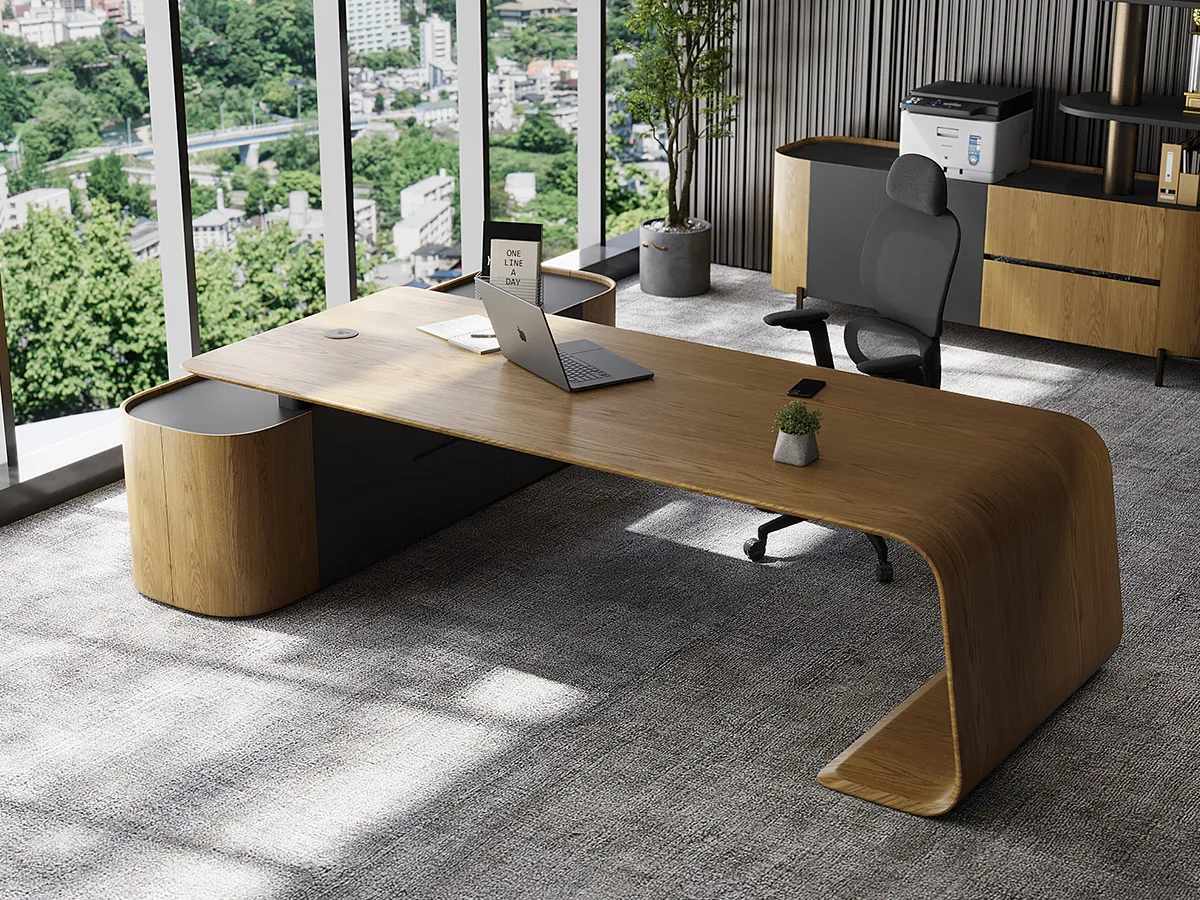 L shaped executive desk 