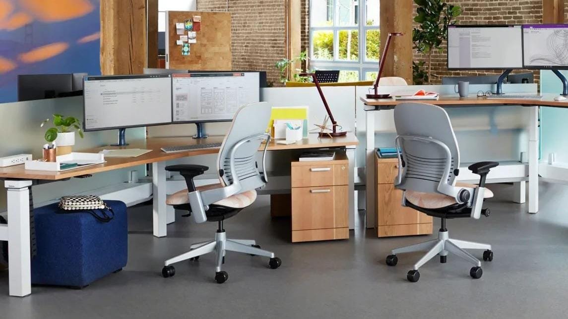 Steelcase leather chair