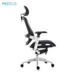 meetco ergonomic mesh chair black side