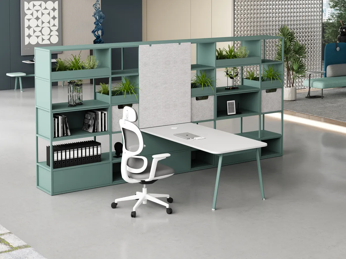 Linora A Executive Desk With Side Cabinet Image