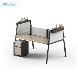 Linora B Workstation Desk with Plant Shelf