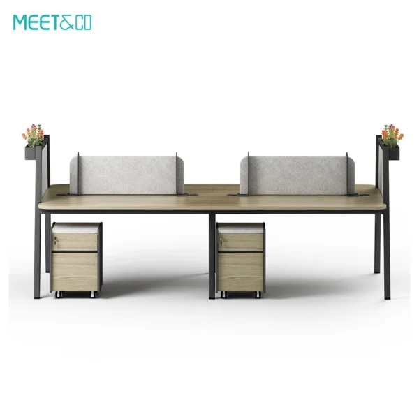 Linora B Workstation Desk with Plant Shelf Gallery Three