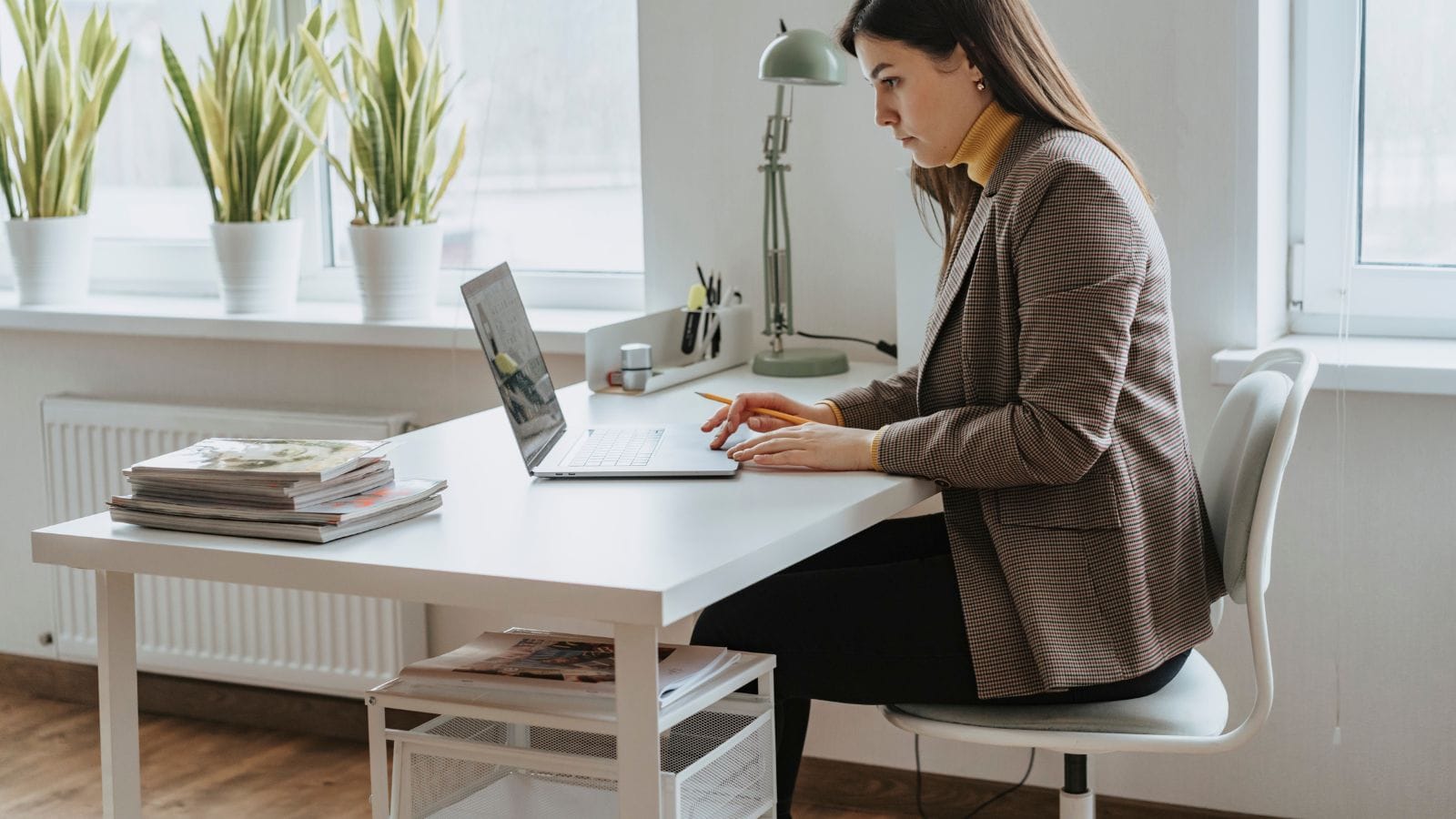 woman working