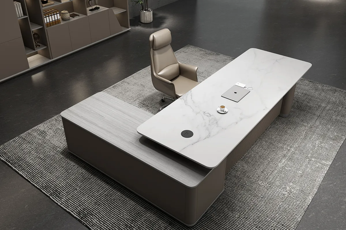 BOAO B L-Shaped Executive Desk Scene Image Three