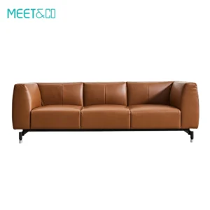 Modern Rose Leather Sofa