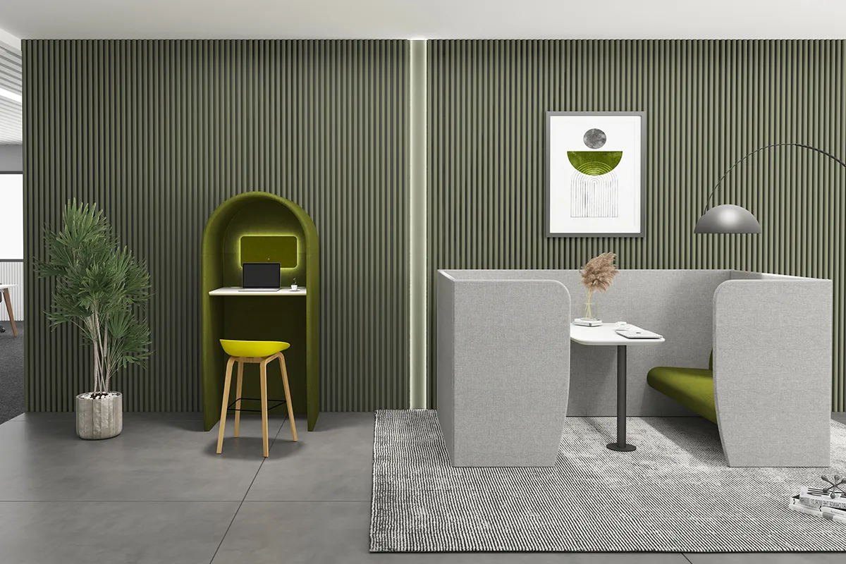 COVE 2-Seater Facing Partition Sofa With Negotiation Table Sceen Image 1