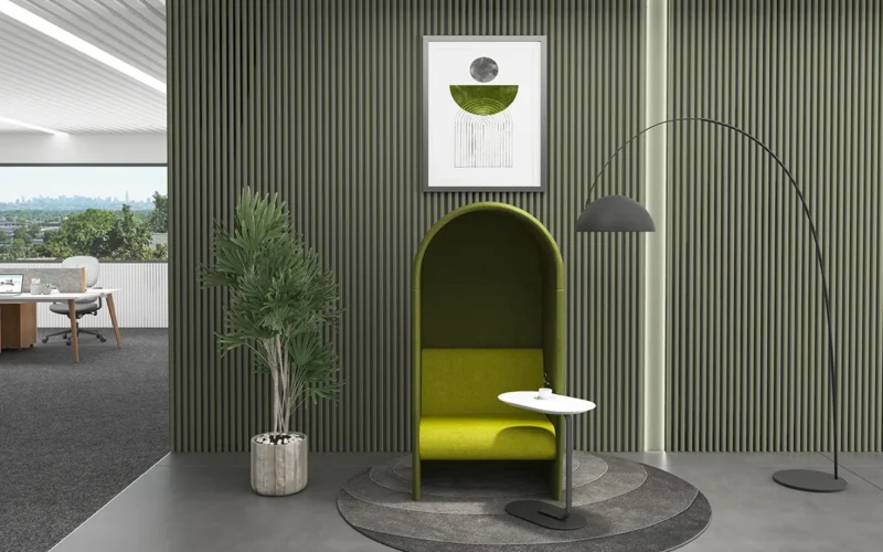 COVE High-Back Partition Sofa With Top Panel Sceen Image 1