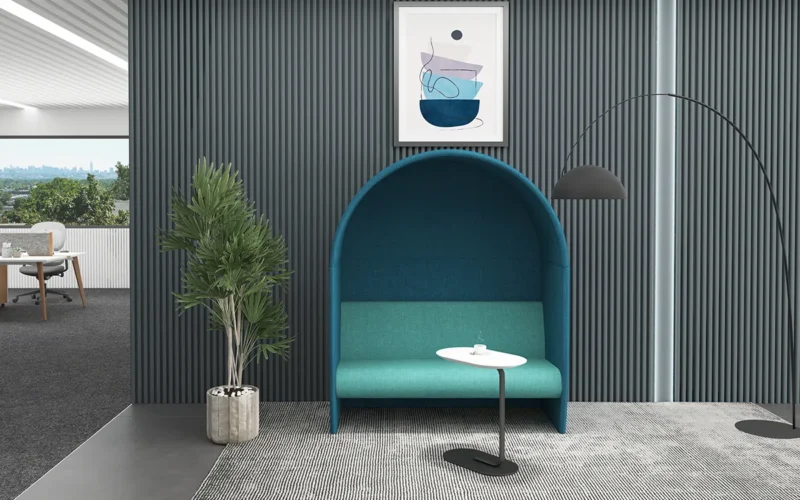 Sofá de encosto alto com divisória e painel superior COVE - Imagem 2