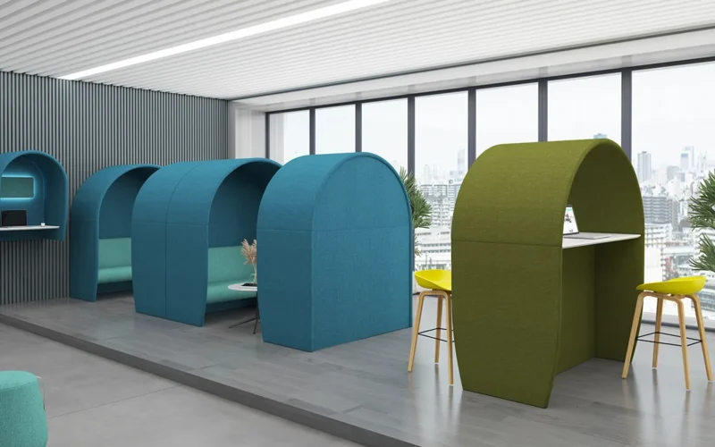 COVE High-Back Partition Sofa With Top Panel Sceen Image 3