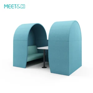 COVE 2-Seater Facing Partition Sofa With Top Panel & Meeting Table