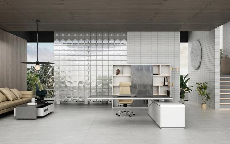 Best Height Adjustable L-Shaped Desk - Astra L-Shaped Executive Desk