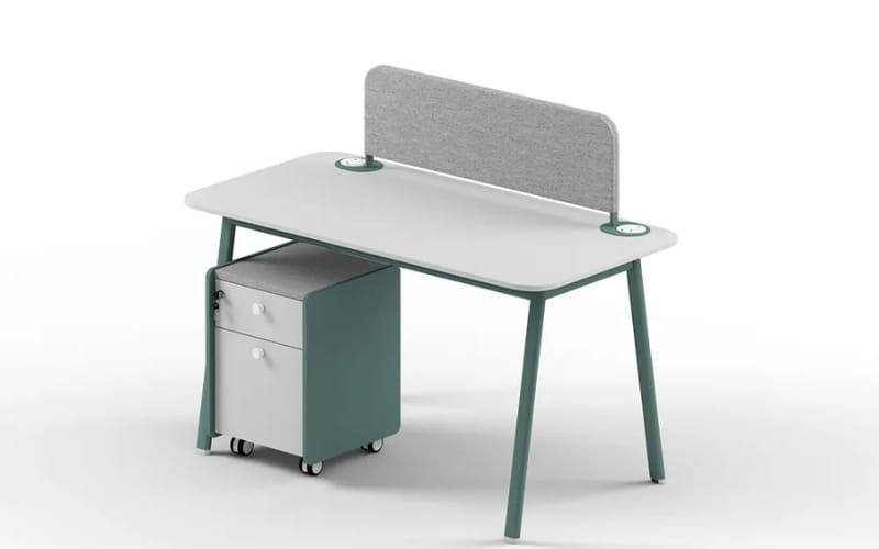 Office desk setup near window with natural light