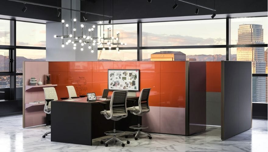 Answer desk privacy panel