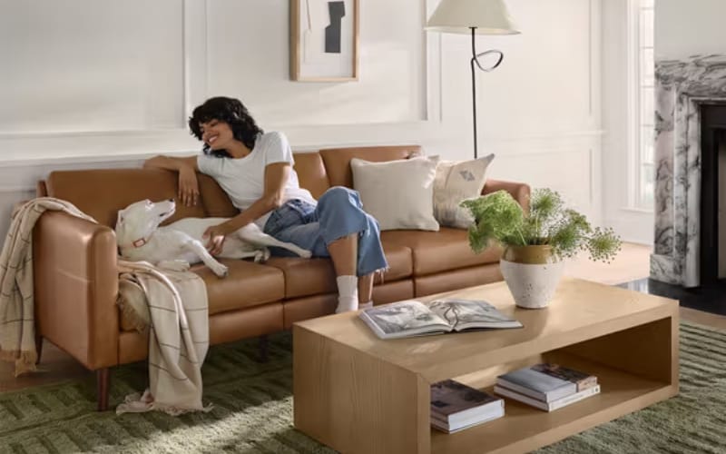 Burrow Nomad Leather Sofa