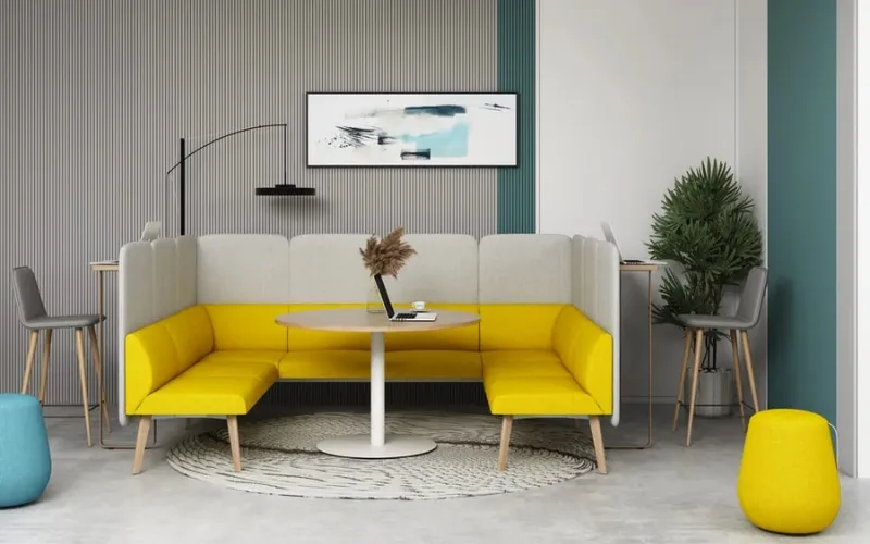 Sofá modular de tecido de nuvem