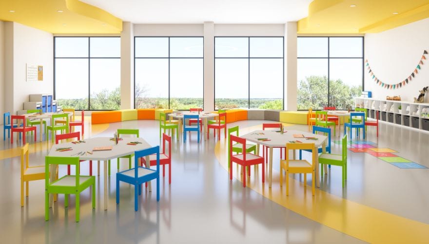 colorful school furniture