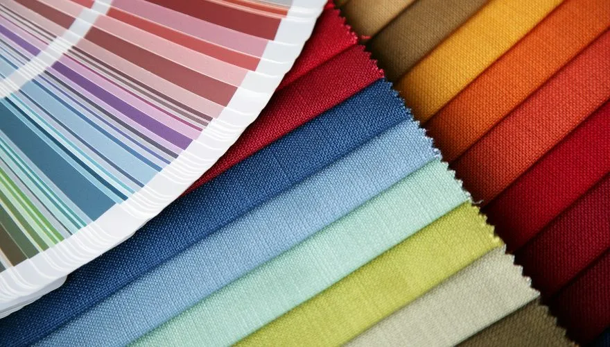cartões de cores de tecido