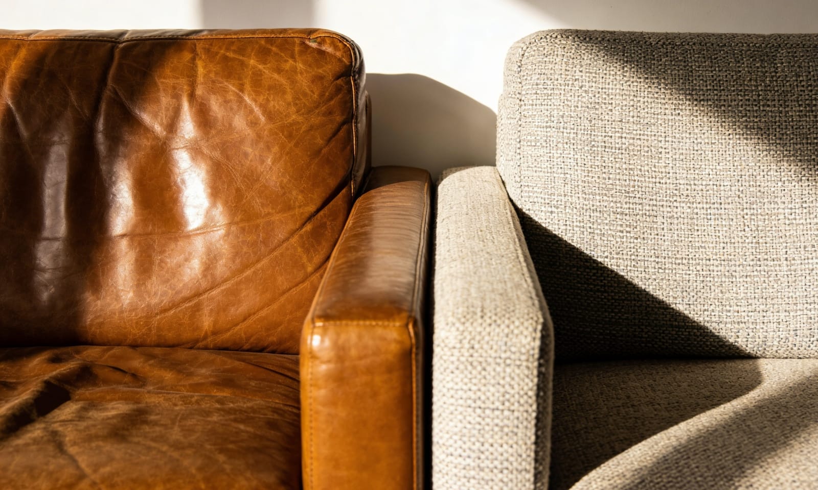 Leather VS Fabric Sofas