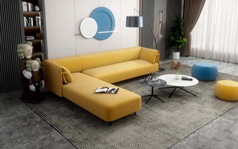 Mandis Leather Sectional Sofa