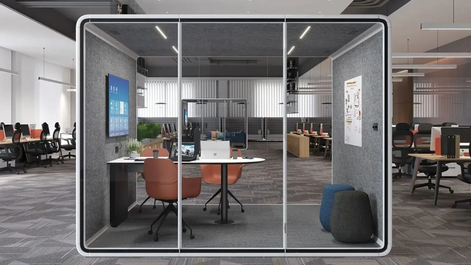 cabines de reunião meetco