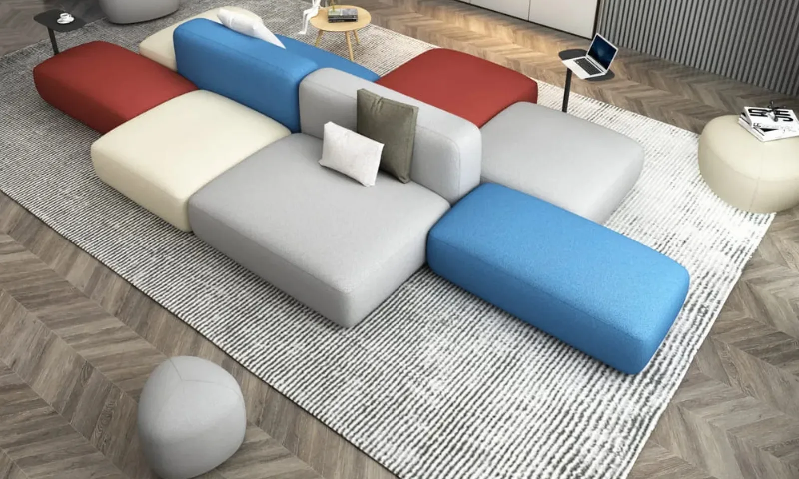 Sofá de escritório com design moderno