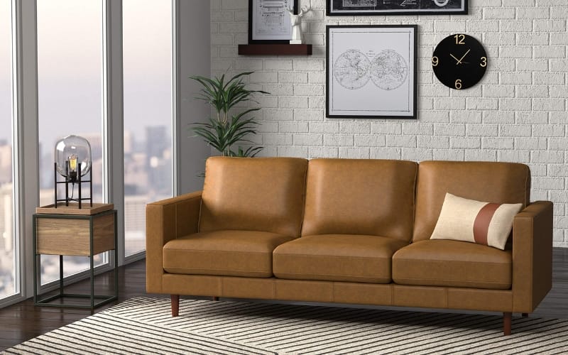 Rivet Revolve Leather Sofa