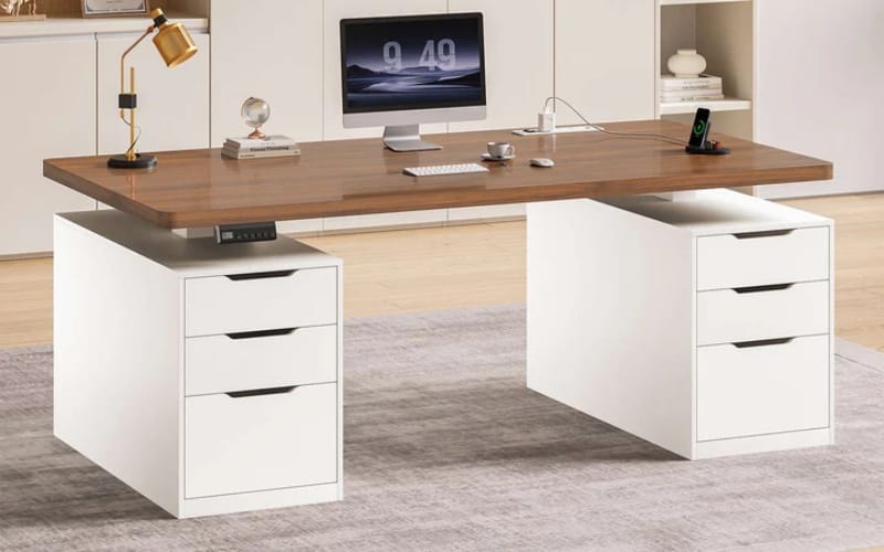 SEDETA 55‑Inch Electric Standing Desk with 6 Drawers