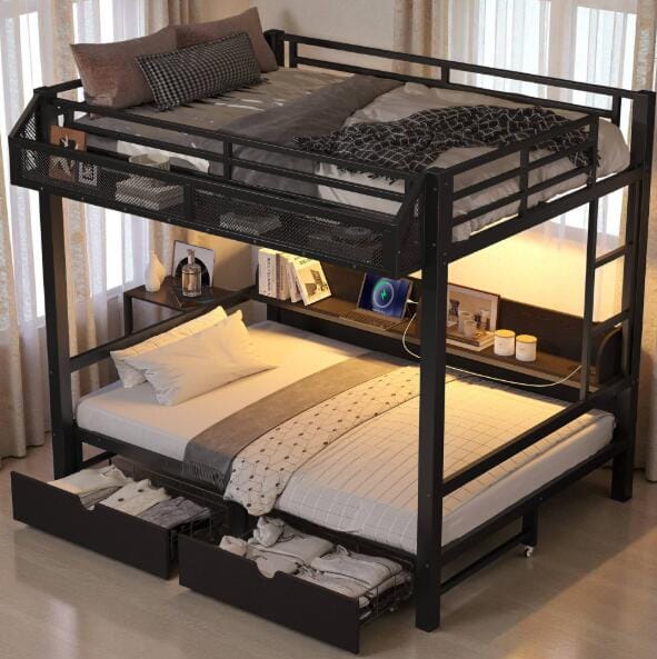Heavy Duty Metal Full Over Full Bunk Bed