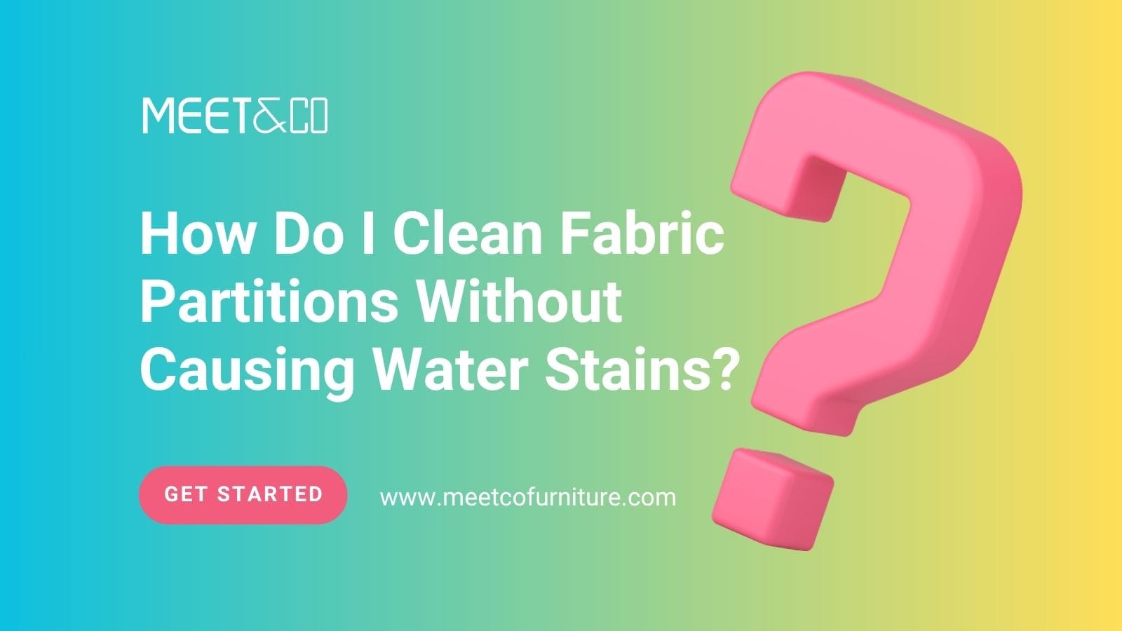How Do I Clean Fabric Partitions Without Causing Water Stains?