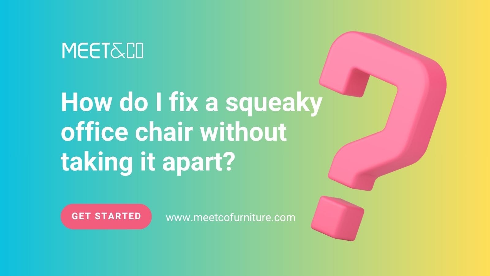 How do I fix a squeaky office chair without taking it apart?