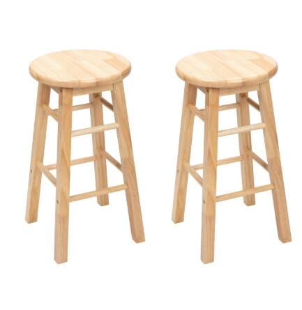 Mainstays Indoor 24 Inch Backless Wooden Counter Stool