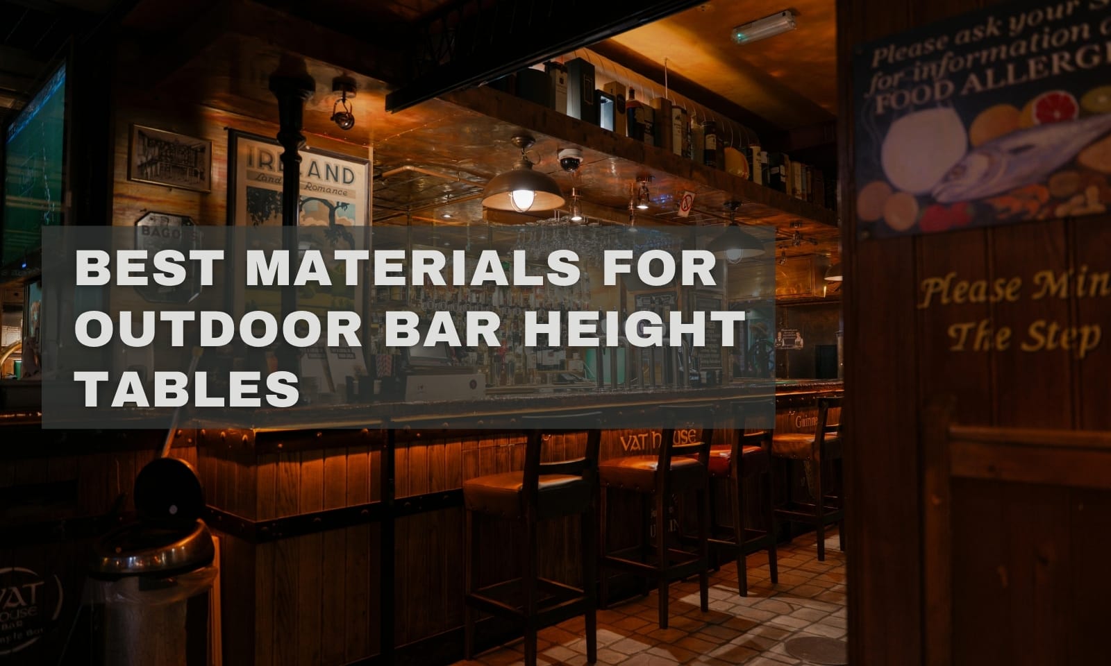 Best Materials for Outdoor Bar Height Tables