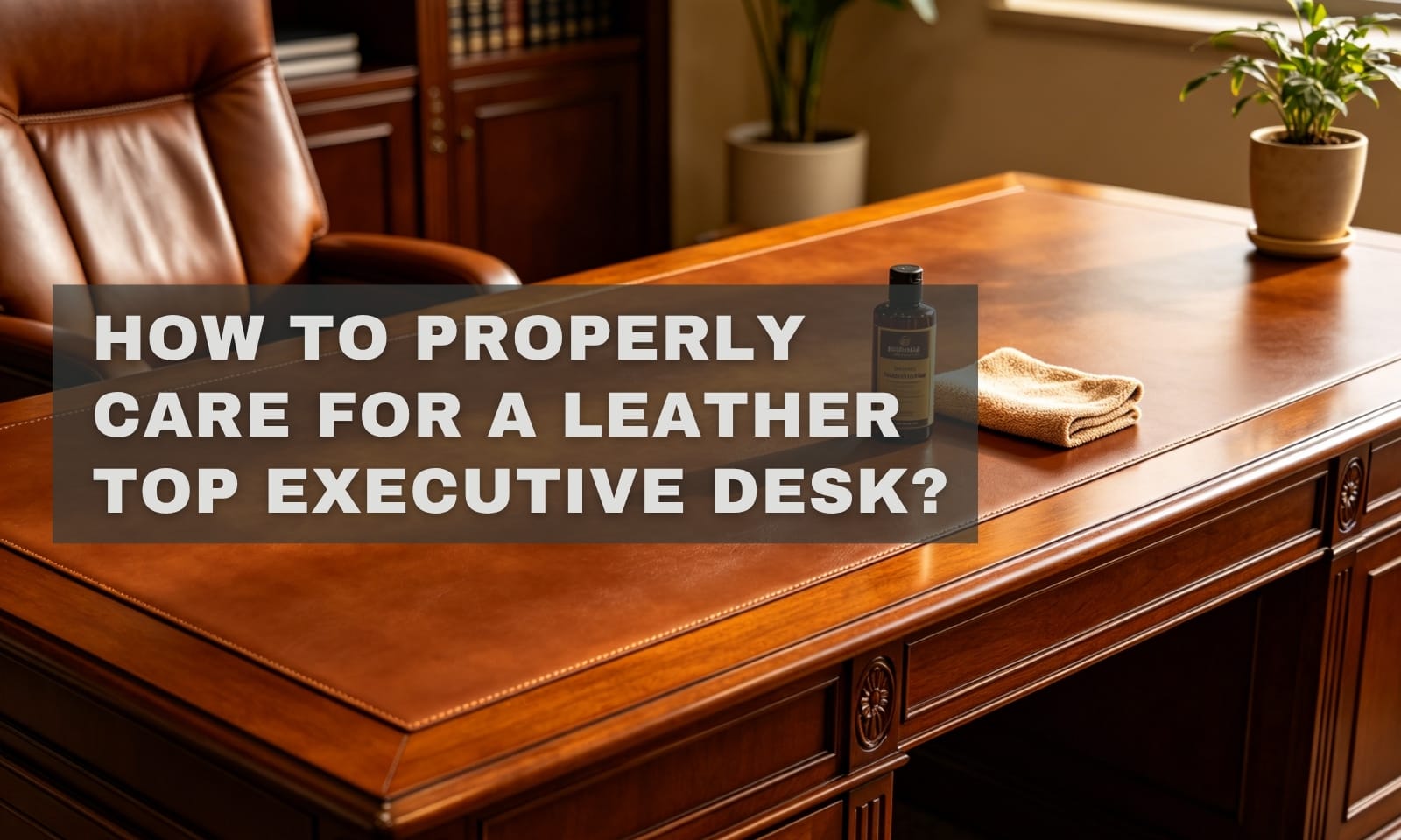 How to Properly Care for a Leather Top Executive Desk?