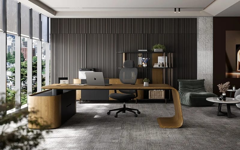 Lumodesk L-Shaped Executive Desk
