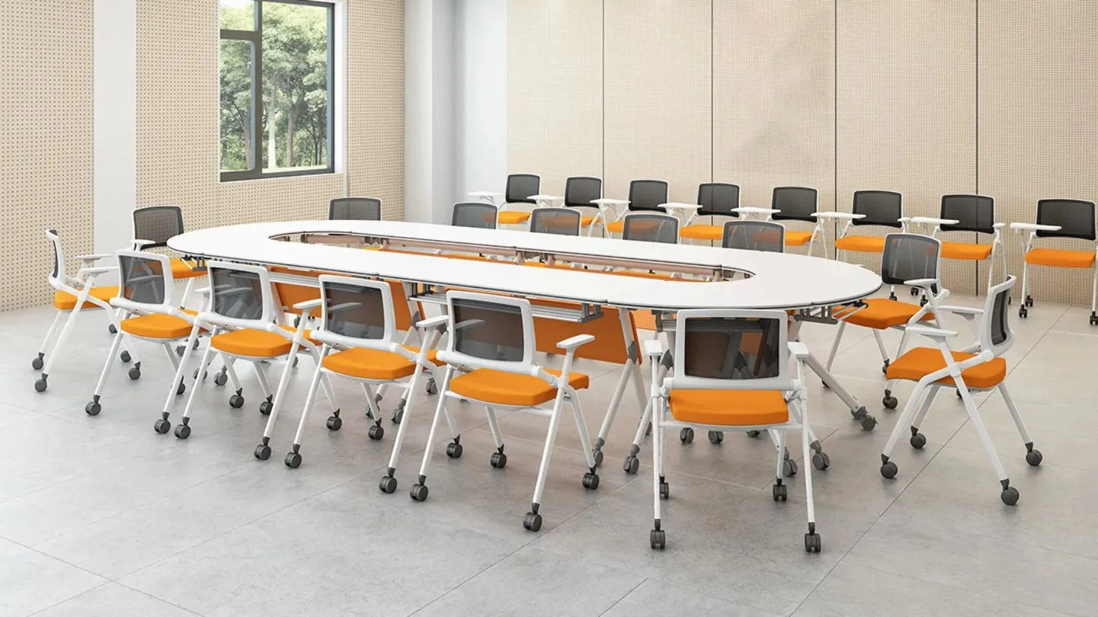 Mesas e cadeiras de conferência móveis meetco