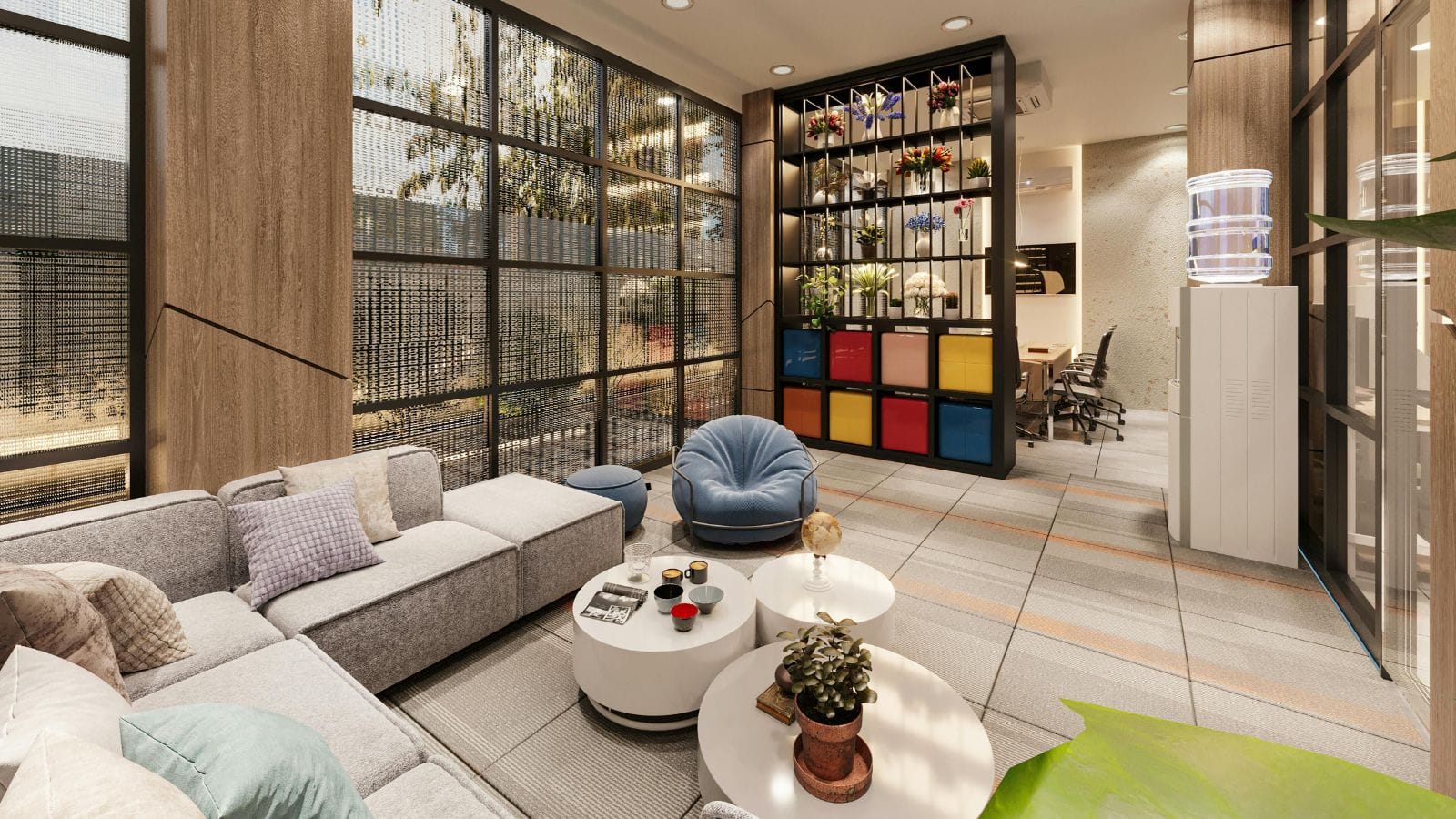 modern break room