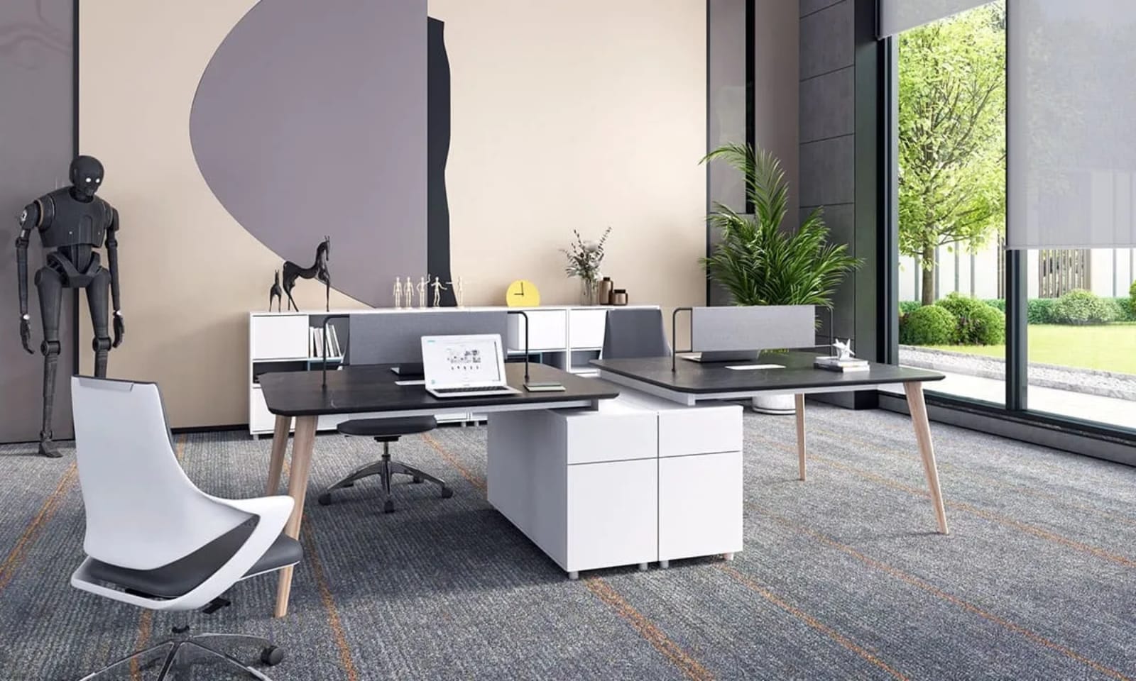 Office Workstation For 4 People