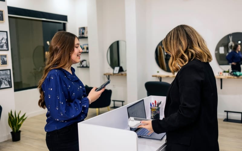 right reception desk for nail salon