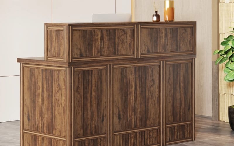 Tribesigns 57” Reception Desk with Counter