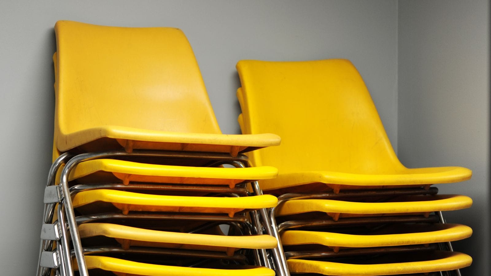 yellow Stackable Training Chairs