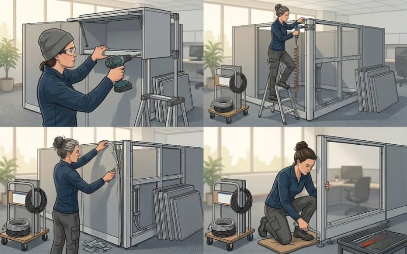 How to Take Apart Cubicle Walls Step by Step