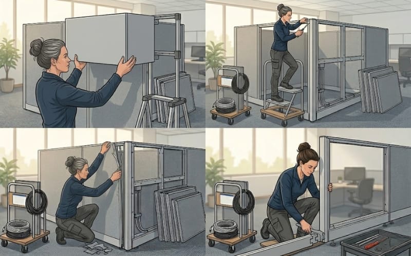 How to Take Apart Cubicle Walls Without Screws