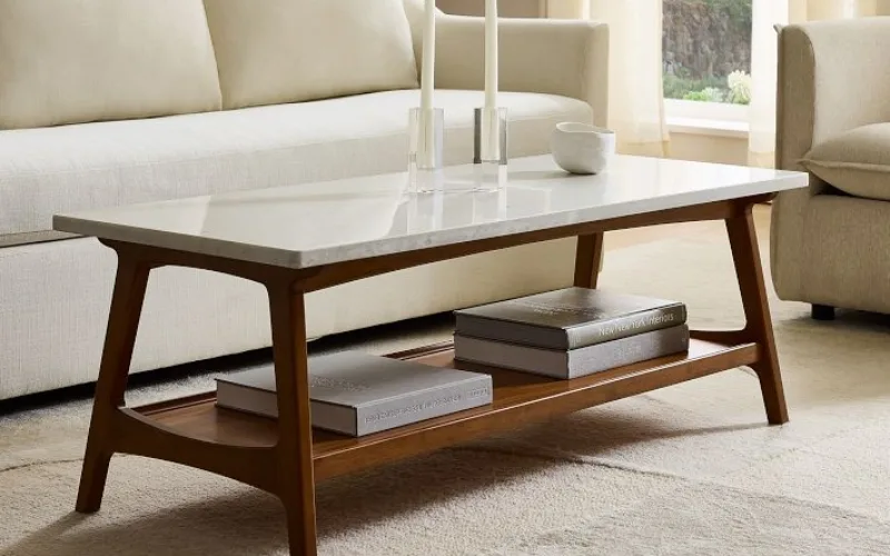 Mesa de centro West Elm - Reeve, estilo meados do século XX