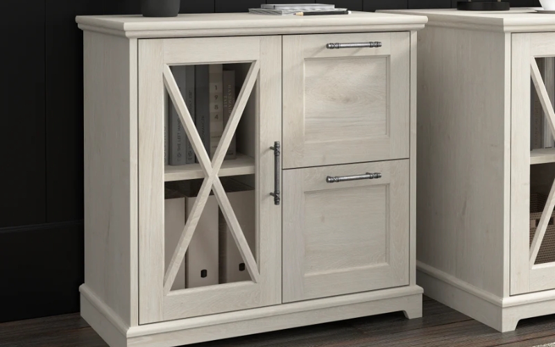 Bush Furniture Modern Farmhouse Lateral Cabinet