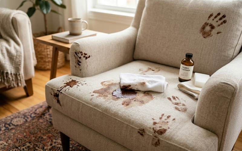 Chocolate spills furniture